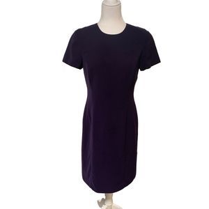 Caslon | Purple Short Sleeve Lined Sheath Midi Event Dress Size 4 Nordstom